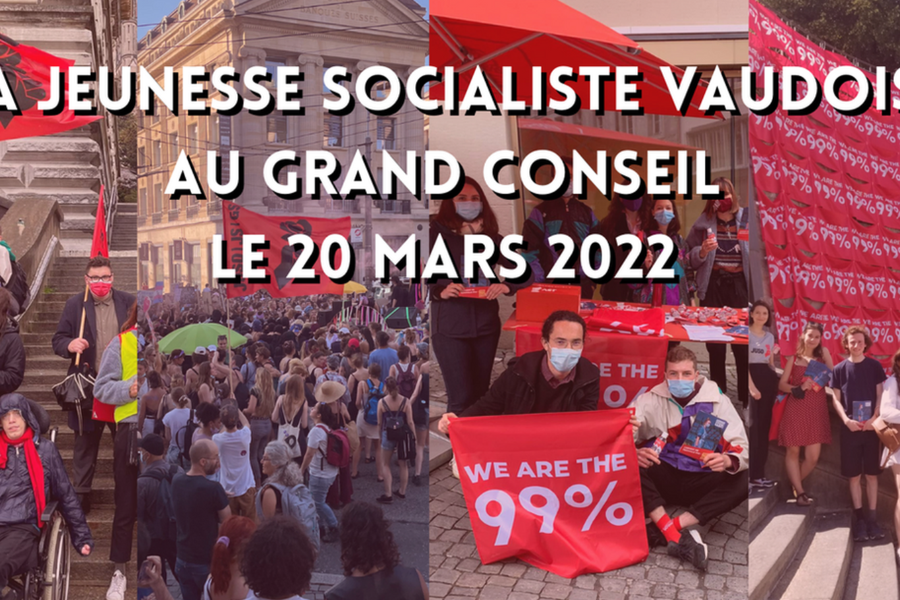 La Jeunesse socialiste vaudoise au Grand Conseil le 20 mars !